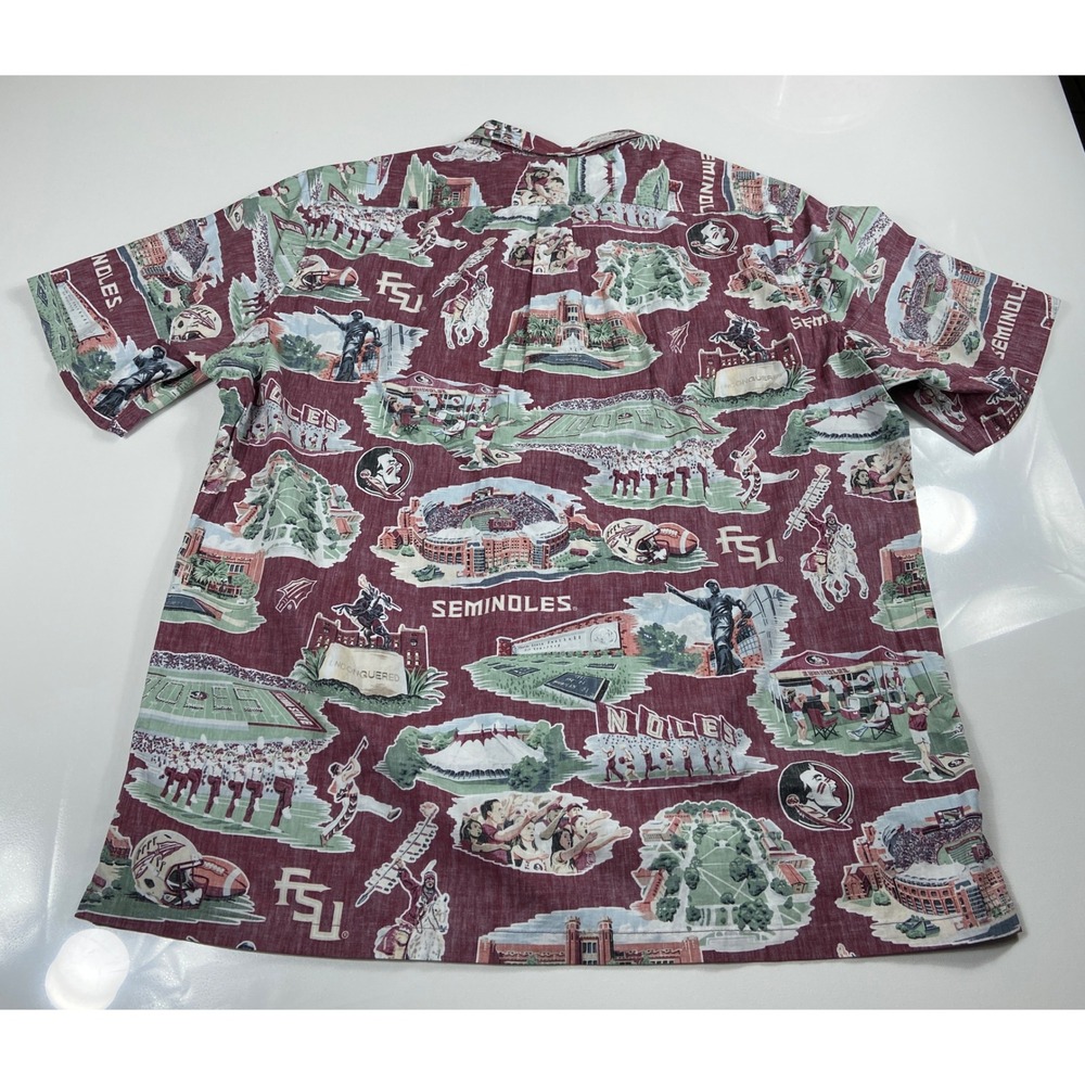 Reyn Spooner Florida State Seminoles‎ Hawaiian Shirt Mens XL Scenic Button-Down - Picture 9 of 11